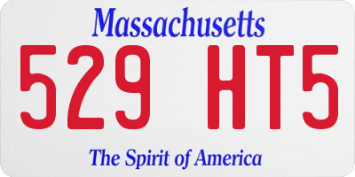 MA license plate 529HT5