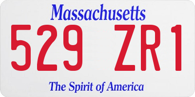 MA license plate 529ZR1