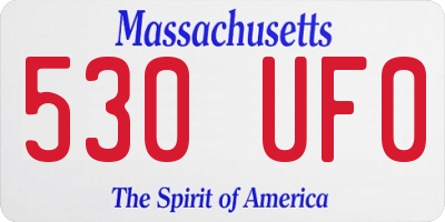 MA license plate 530UF0