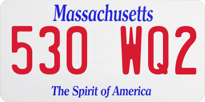 MA license plate 530WQ2