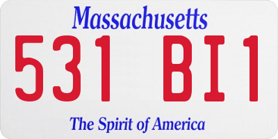 MA license plate 531BI1
