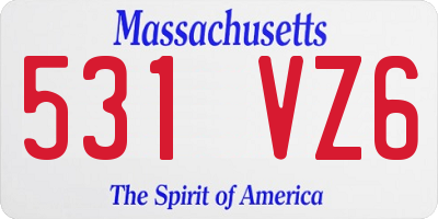 MA license plate 531VZ6