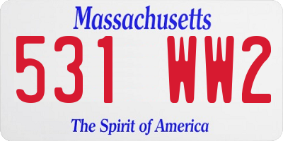 MA license plate 531WW2