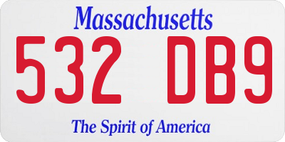 MA license plate 532DB9