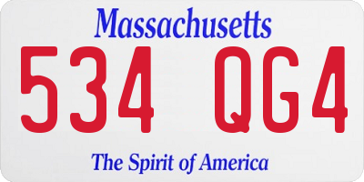 MA license plate 534QG4