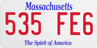 MA license plate 535FE6