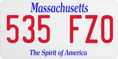 MA license plate 535FZ0