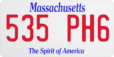 MA license plate 535PH6