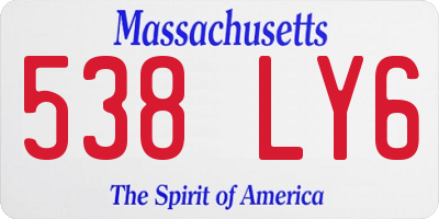 MA license plate 538LY6