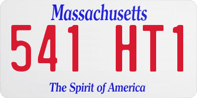 MA license plate 541HT1