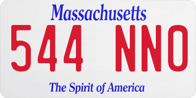 MA license plate 544NN0