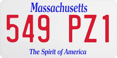 MA license plate 549PZ1