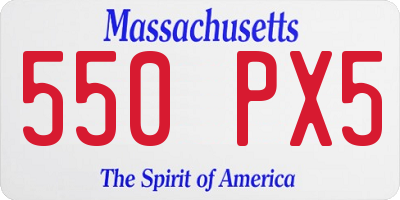 MA license plate 550PX5