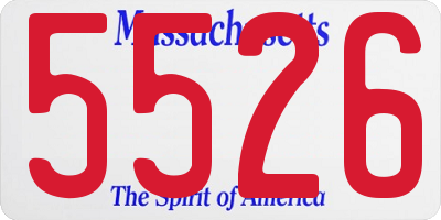 MA license plate 5526