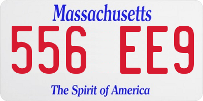 MA license plate 556EE9