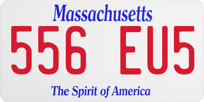 MA license plate 556EU5