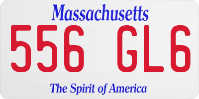 MA license plate 556GL6