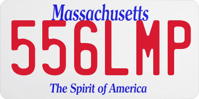 MA license plate 556LMP