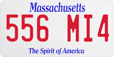 MA license plate 556MI4