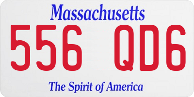 MA license plate 556QD6