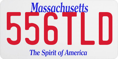 MA license plate 556TLD