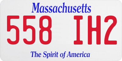MA license plate 558IH2