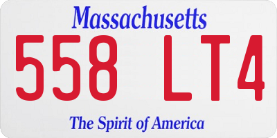 MA license plate 558LT4