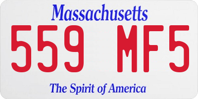 MA license plate 559MF5