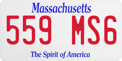 MA license plate 559MS6