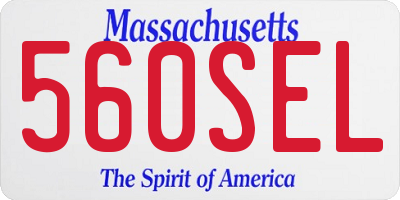 MA license plate 560SEL