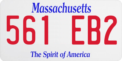 MA license plate 561EB2