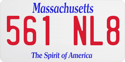 MA license plate 561NL8