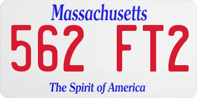 MA license plate 562FT2