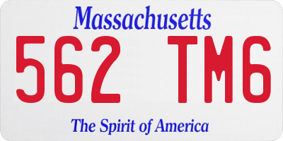 MA license plate 562TM6