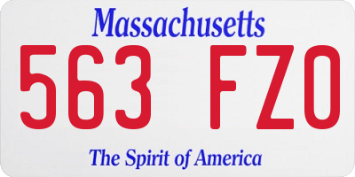 MA license plate 563FZ0