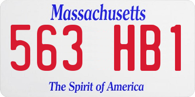 MA license plate 563HB1