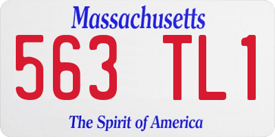 MA license plate 563TL1