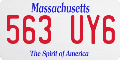 MA license plate 563UY6