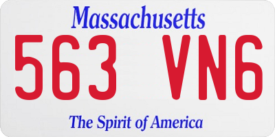 MA license plate 563VN6