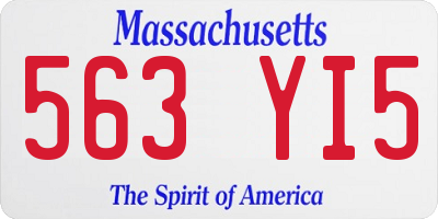 MA license plate 563YI5