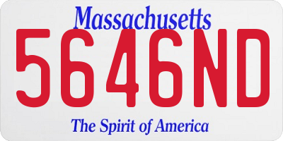 MA license plate 5646ND