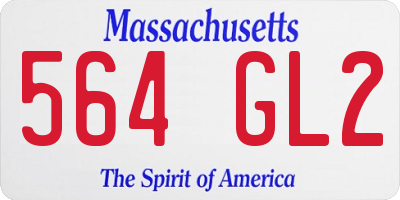 MA license plate 564GL2
