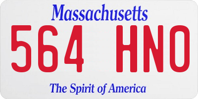 MA license plate 564HN0
