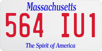 MA license plate 564IU1