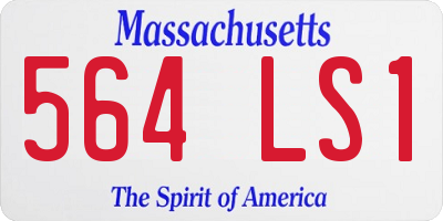 MA license plate 564LS1