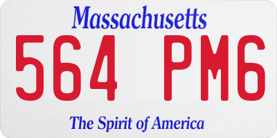 MA license plate 564PM6