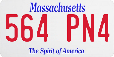 MA license plate 564PN4