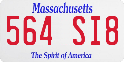 MA license plate 564SI8