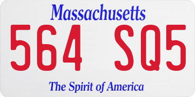 MA license plate 564SQ5