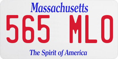 MA license plate 565ML0